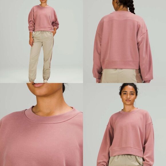 lululemon athletica Tops - Lululemon Perfectly Oversized Cropped Crew *Softstreme size 2